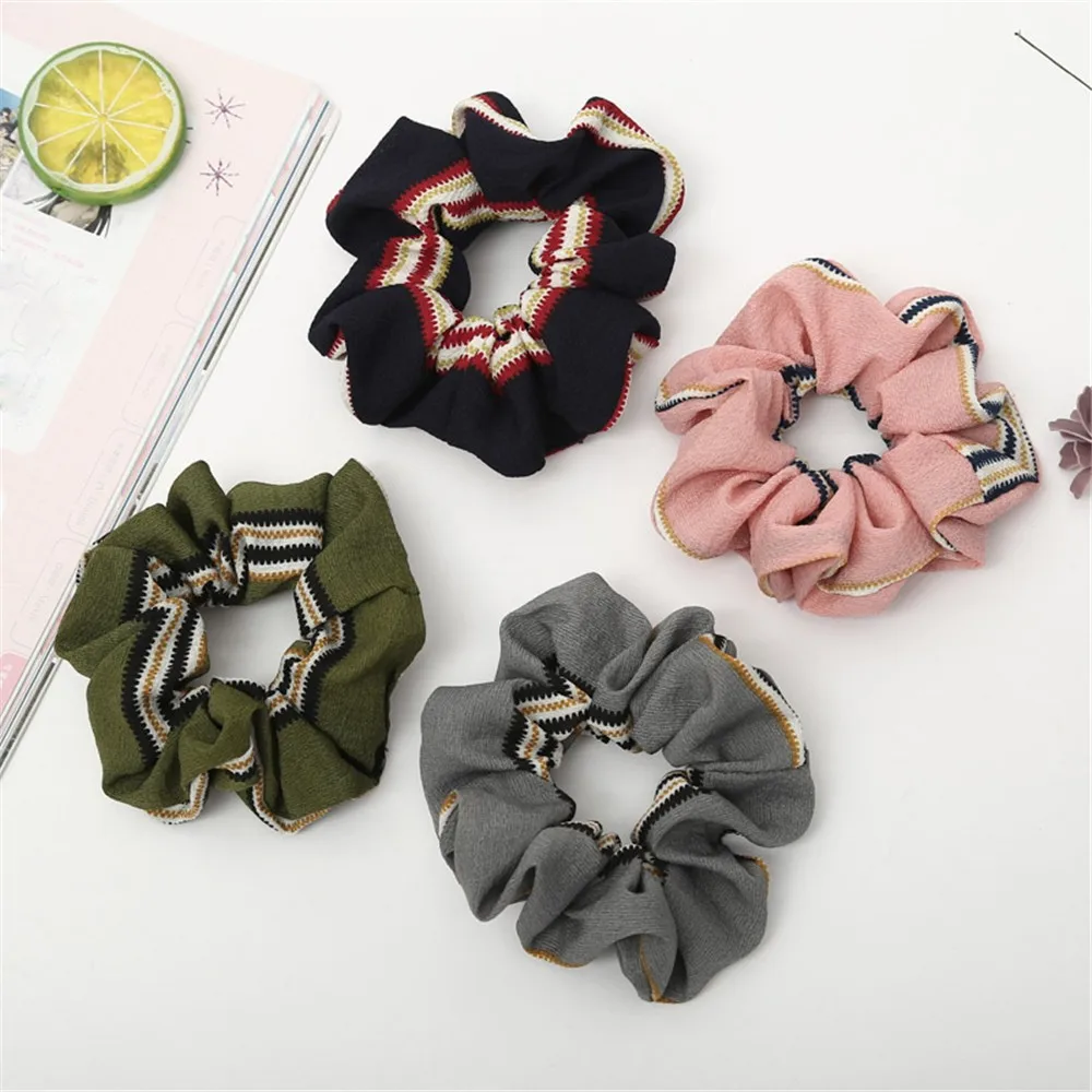 

Women Scrunchie Elastic Hair Rope Ring Tie Ponytail Holder Hair Band Headband Ponytail Holder Elastic Gum for Hair Accessories