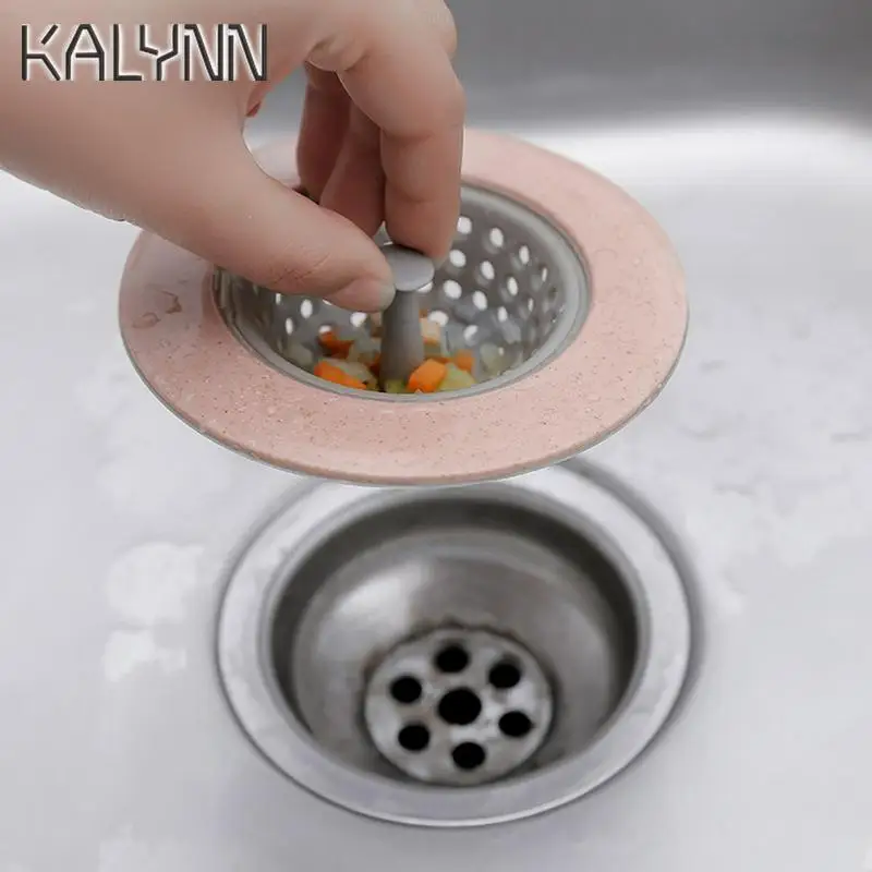 Blue Silicone Kitchen Sink Straine Sink Floor Drain Cover Anti-clogging Filter Sewer Anti-Miscellaneous Shower Hair Sewer Filter