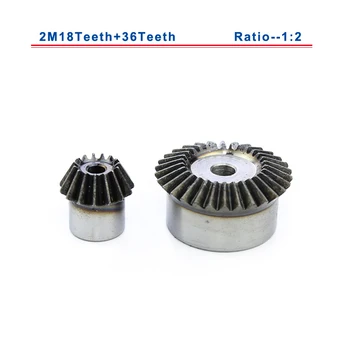 

2M18 teeth +36 teeth bevel gear process hole low carbon steel material gear ratio 1:2