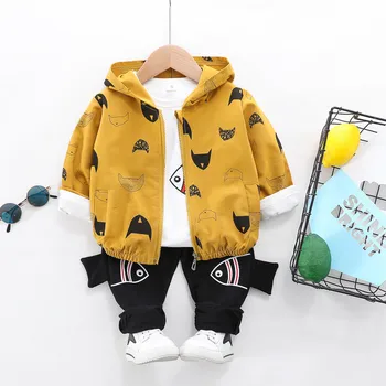 

Infant Long Sleeve Clothes Baby Toddler Boy Clothing Sets Fish Coat Tops Pants Spring Autumn Kids Children Boys Outfits Suits