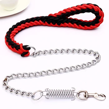 

3PCS / LOT Pet Supplies 8 Strand Braided Shock Absorber Springs Hand-Woven Pet Leash Large Dog Leash