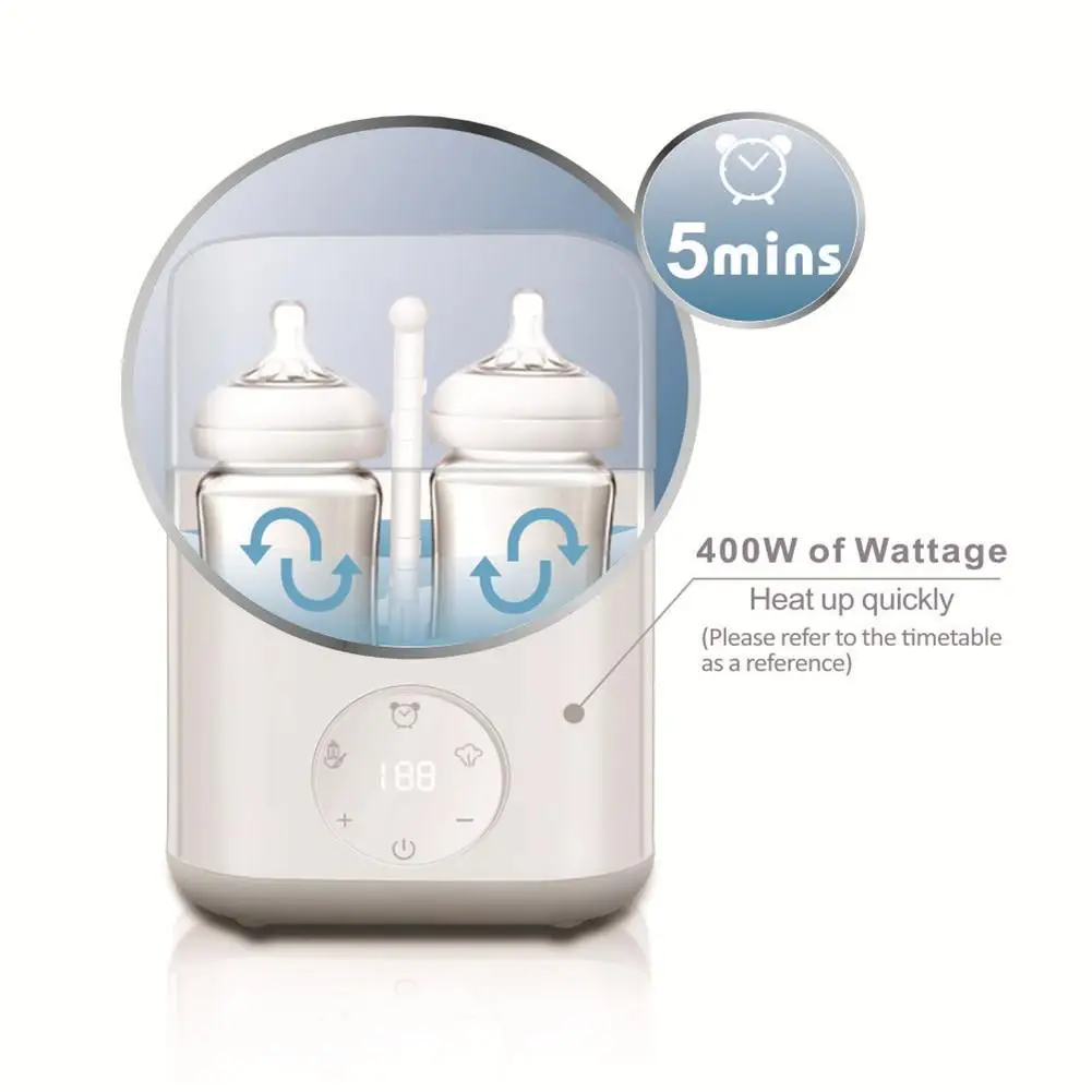 

Double Bottle Milk Warmer Disinfection Constant Temperature Multifunctional Milk Bottle Sterilizer Heater