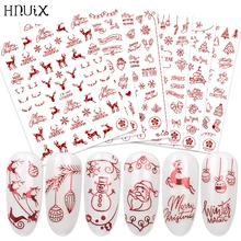 1 шт. наклейки для рождественских ногтей наклейки снежинки конверты рождественские украшения с изображением снеговика для зимних ногтей маникюрные инструменты