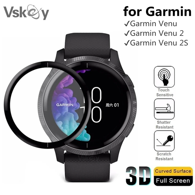 100PCS 3D Curved Soft Screen Protector for Garmin Venu 2s Venu2 Full Cover Anti-Scratch Protective Film (Non Tempered Glass)