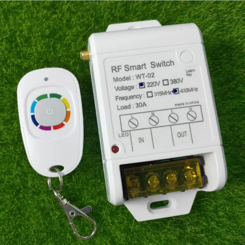 433mhz AC220V high power 1 channel specially designed for Water pump lighting controller switch 30A relay | Электроника