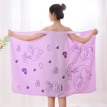 

lady Women Kitchen Quick Dry Magic Bathing Towel Sexy Wearable Microfiber Cotton Beach Towels Map