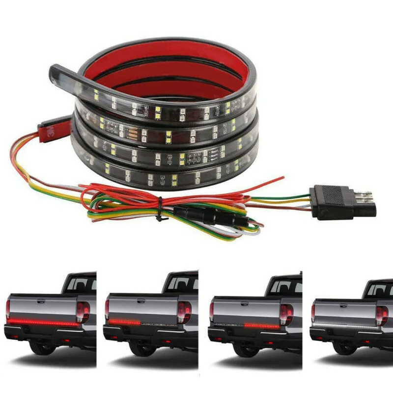 Светодиодный 12V 2 ряда DRL заднего тормоза задний фонарь указателя поворота багажника бег светильник s полоски бар пикап светильник Системы