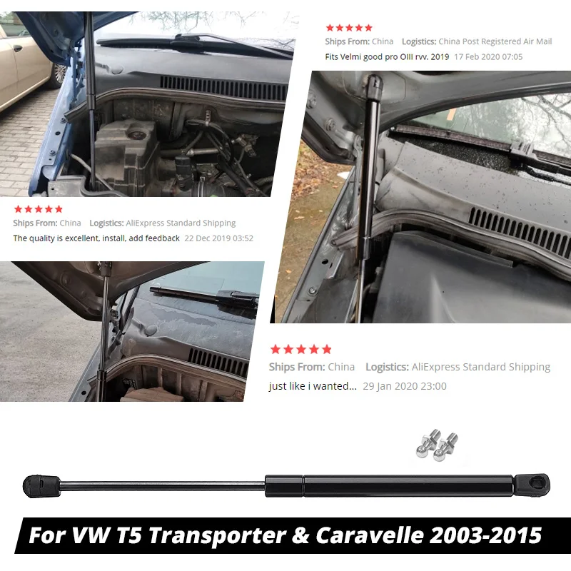 1 шт. передняя стойка капота газовая Опора 7E0823359 для Volkswagen VW T5 Transporter Caravelle 2003 2011 2012