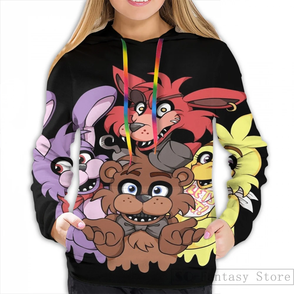 Мужские толстовки, свитшоты для женщин funny Five Nights at Freddys! Повседневная Толстовка с капюшоном и принтом