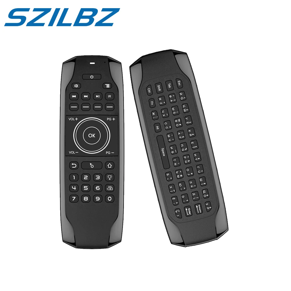 

G7 Air Mouse Backlit Fly 2.4G Wireless Remote Control Russian/English Mini Keyboard IR Learning Best for Android9.0 Smart TV Box