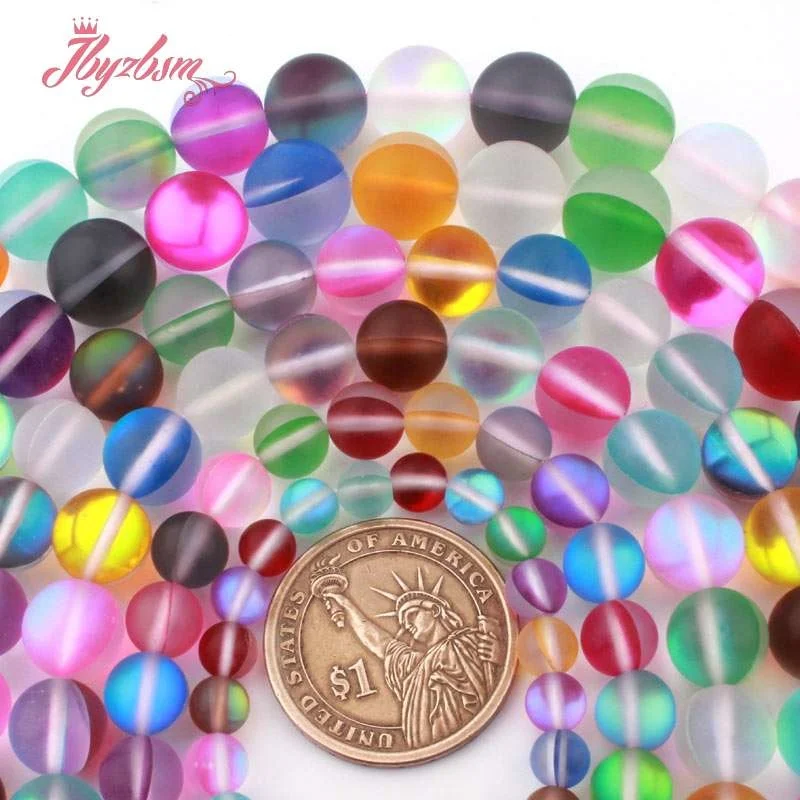 6 8 10 12mm Round Frosted Matte Multicolor Moonstone Beads Natural Stone For DIY Bracelat Jewelry Making 15&quotFree Shipping | Украшения и