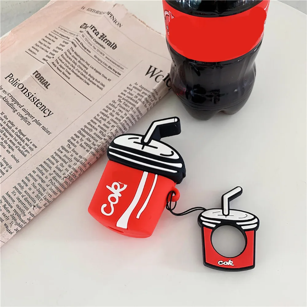 Чашка для молока и чая Airpod силиконовый защитный чехол для зарядки Airpod тема для напитков с кольцевой пряжкой AirPod аксессуары ударопрочный