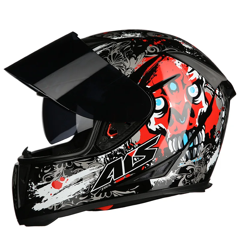 

AIS Motorcycle Helmet Double Lens Crash Helmet Riding Full Face Helmets Biker Moto Helmet Motorbike Scooter Riding Motocroos#