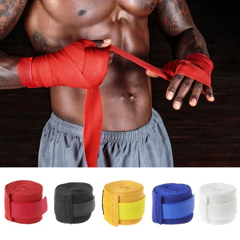 1 pcs Cotton Boxing Hand Wraps Bandages Wrap Bandage Breathable Comfort A2O P4Y1 