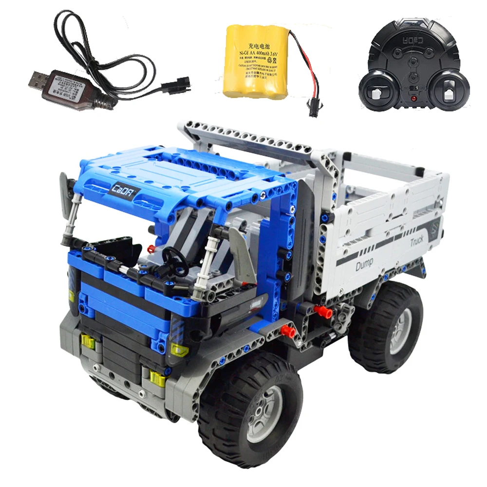 

C51017 638PCS 2in1 Technic Series RC Remote Control Dump Truck Building Block toy