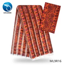 LIULANZHI последние ленты принты ткань органза 4 ярдов Высокое качество мягкая африканская Анкара лента tissu ML9R12-33