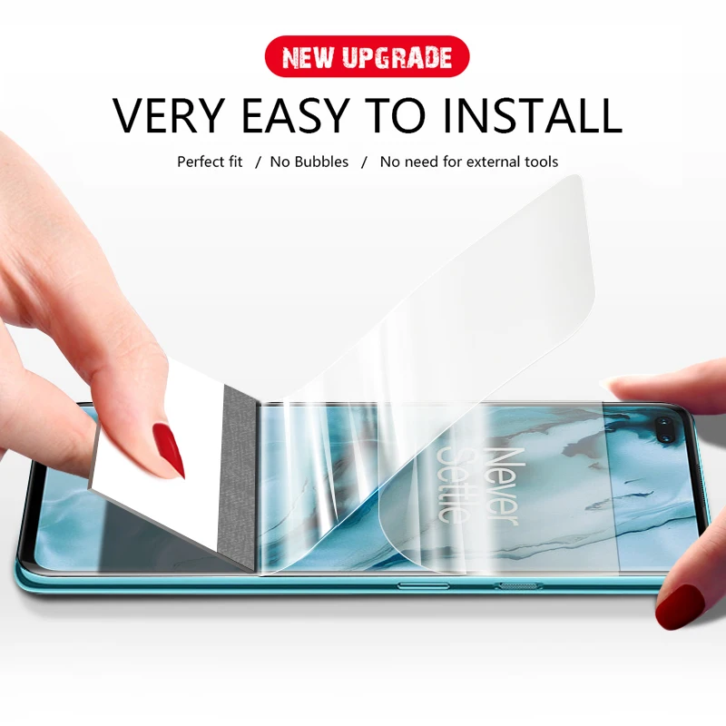 Пленка для защиты экрана OnePlus Nord полное покрытие нано Гидрогелевая пленка с