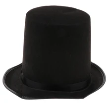 Fun Plain Felt Satin Hat Circus Magician Cap Costume Dressing up Accessory Favor for Men Women