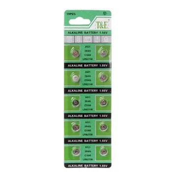 

Watch Battery AG1 1.55V 364 SR621SW LR621 621 LR60 CX60 Alkaline Button Coin Cell Batteries 10PCS