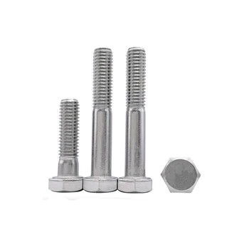 

2pcs 1/2-13 hexagon half tooth screws outer hex thick rod screw mechanical bolts stainless steel bolt DIN933