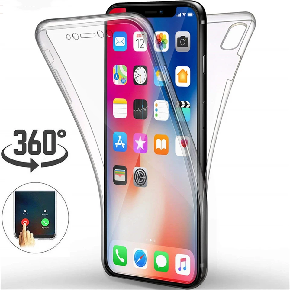 360 полный прозрачный чехол для Samsung Galaxy A51 A71 S6 S7 Edge S8 S9 S10 Plus Note 8 9 10 Pro Мягкий