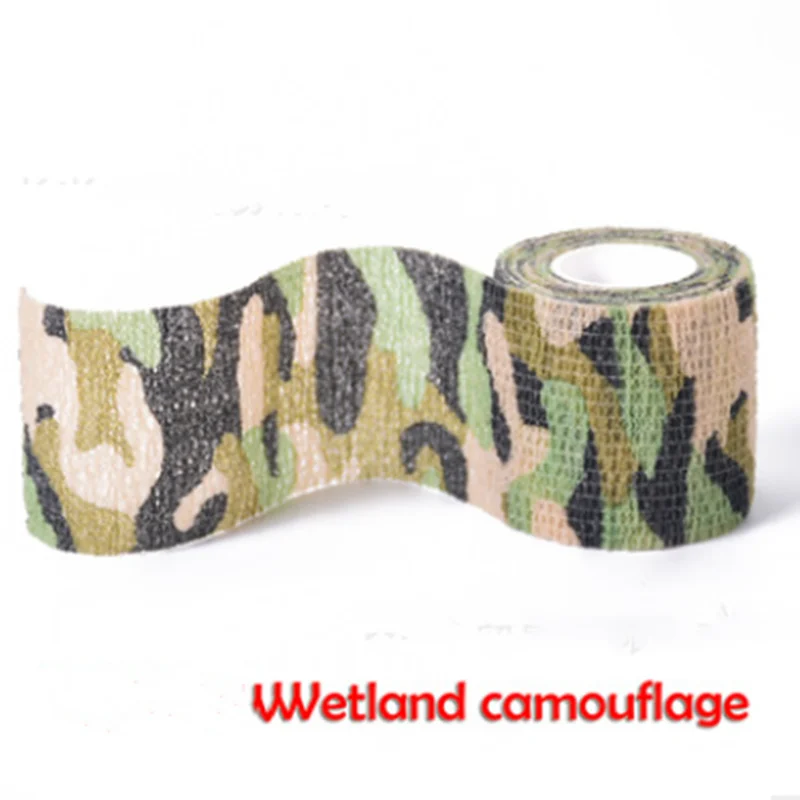 Wetland camouflage Горячая Армейский Камуфляж Открытый Дерево Стенд Охота Стрельба слепой обёрточная бумага бинты камуфляж Стелс ленты Водонепроницаемый обёрточная бумага прочный - Цвет: Wetland camouflage
