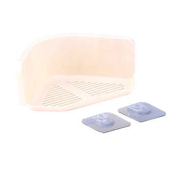 

Suction Cup Kitchen Bathroom Corner Storage Rack Organizer Shower Shelf