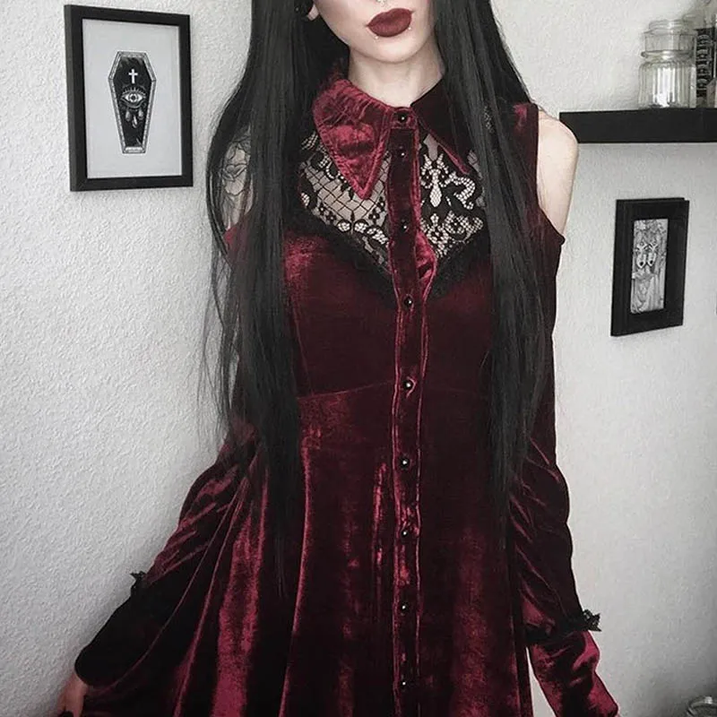 Кружевные платья в стиле Лолиты для женщин и девочек платье с лентами панк готика