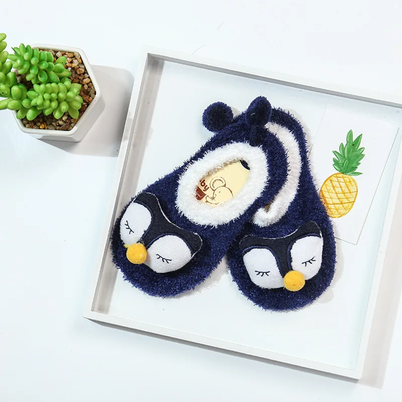 NavyBlue Носки для маленьких девочек Нескользящие носки-тапочки носки для новорожденных мальчиков носки для малышей с куклами - Цвет: NavyBlue