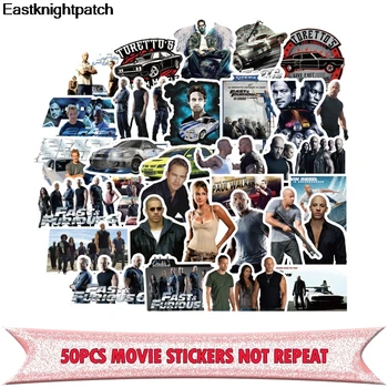

50pcs The Fate of the Furious movie Sticker pack for DIY scrapbooking album Luggage Laptop Phone notebook decal decoration E1316