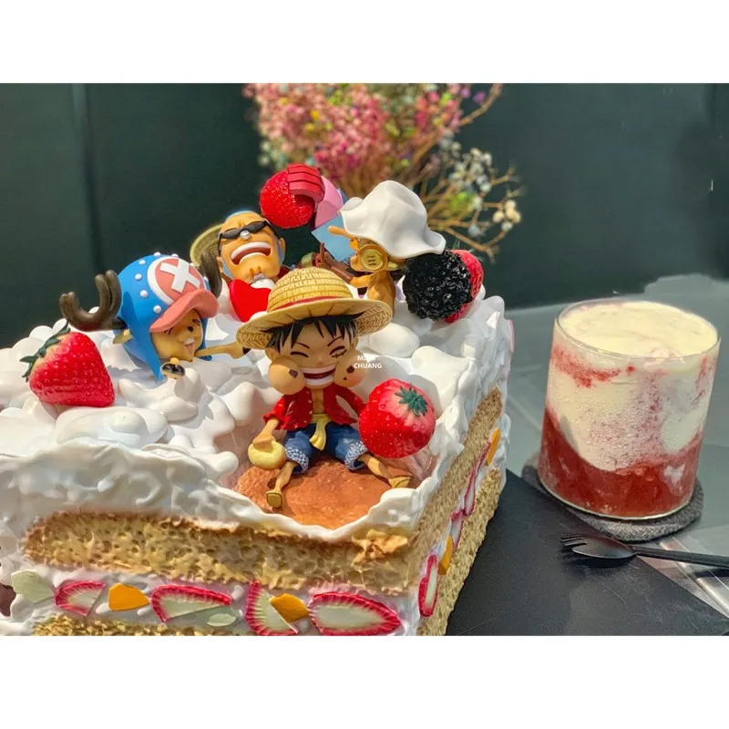 8 "один кусок статуя торт бюст Обезьяна D Luffy Usopp франки полноразмерный портрет Тони Чоппер анимационная фигурка GK игрушка 20 см V595