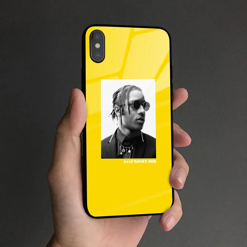 A$ AP Rocky rapper модный Мягкий Силиконовый ТПУ стеклянный чехол для телефона, чехол для Apple iPhone 6 6s 7 8 Plus X XR XS 11 PRO MAX