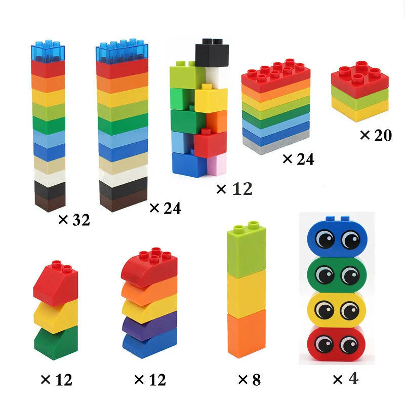 Big Size Building Blocks Brick Colorful Bulk Large Particles Set DIY Educational Compatible with Assembles Kids Toys Gifts 7