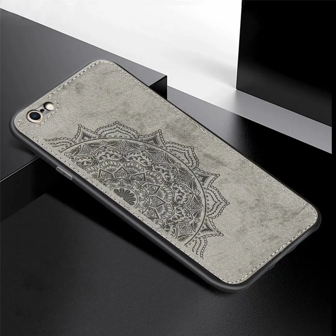 3D Fabric Pattern With Softness TPU Case For iPhone 11 Pro 6 6S 7 8 Plus For iPhone X XS XR Max PC Panel Shock-proof Cover