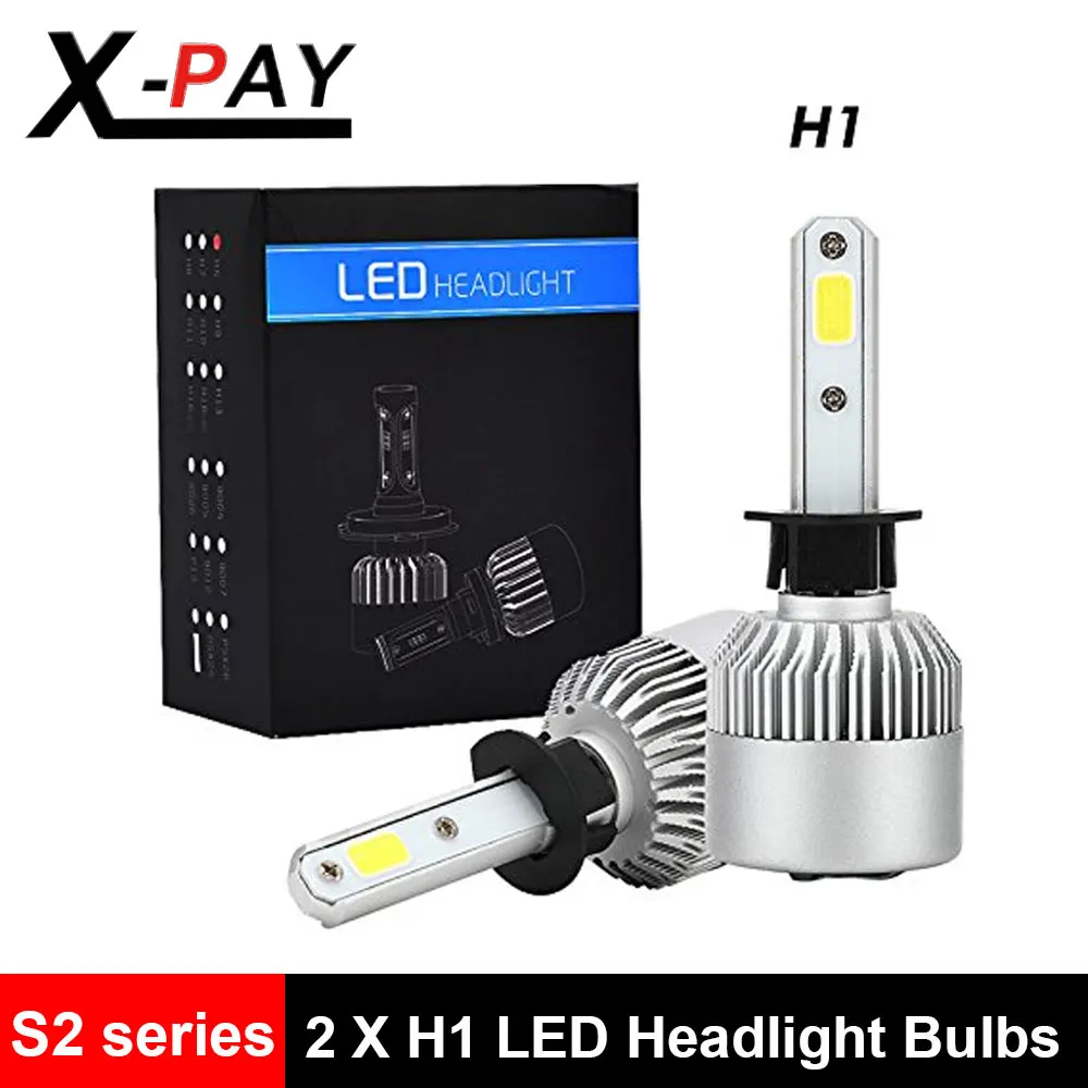 

NEW Arrival S2 H1 LED Headlight bulbs 8000LM 6500K Extremely Bright Car Headlamp Bulbs Conversion Kit (2pcs）