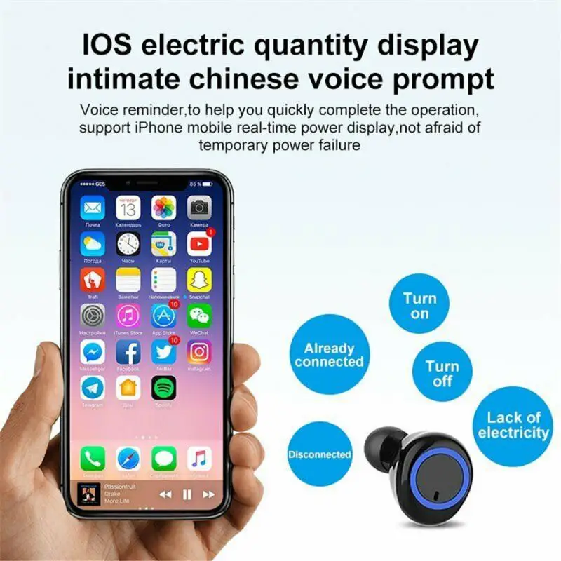 TWS Wireless Earbuds Bluetooth5 0 Waterproof Mini Earphone Stereo Sport Headset Hearing Protection Earphone For Xiaomi Huawei