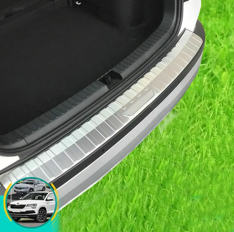 Для Skoda Karoq- сталь внешний задний бампер защитная пластина порога крышка 2 шт