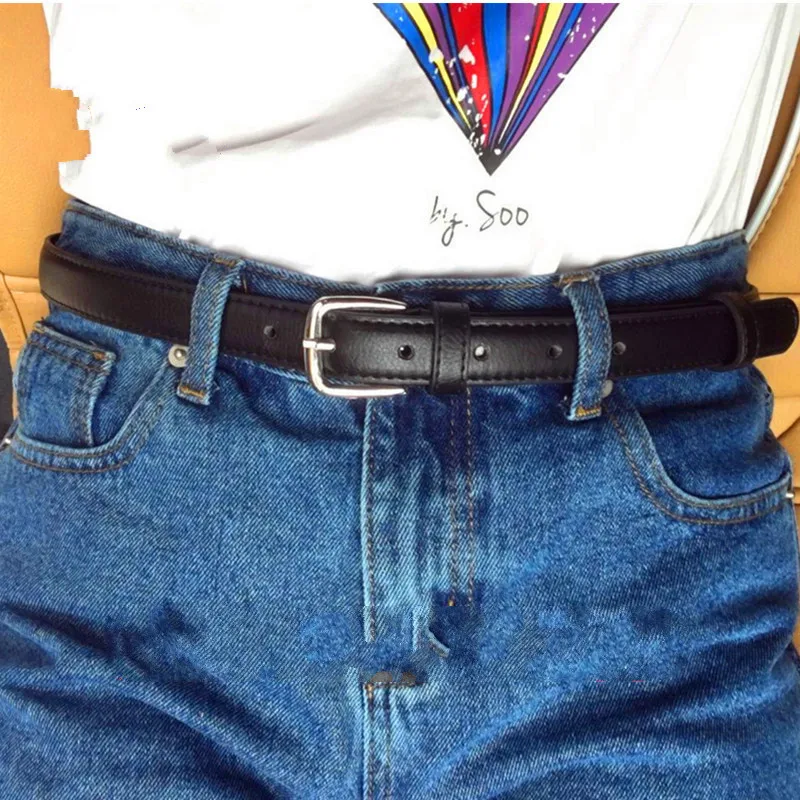 Ремень из искусственной кожи для женщин ремень мужчин металлический круглый с