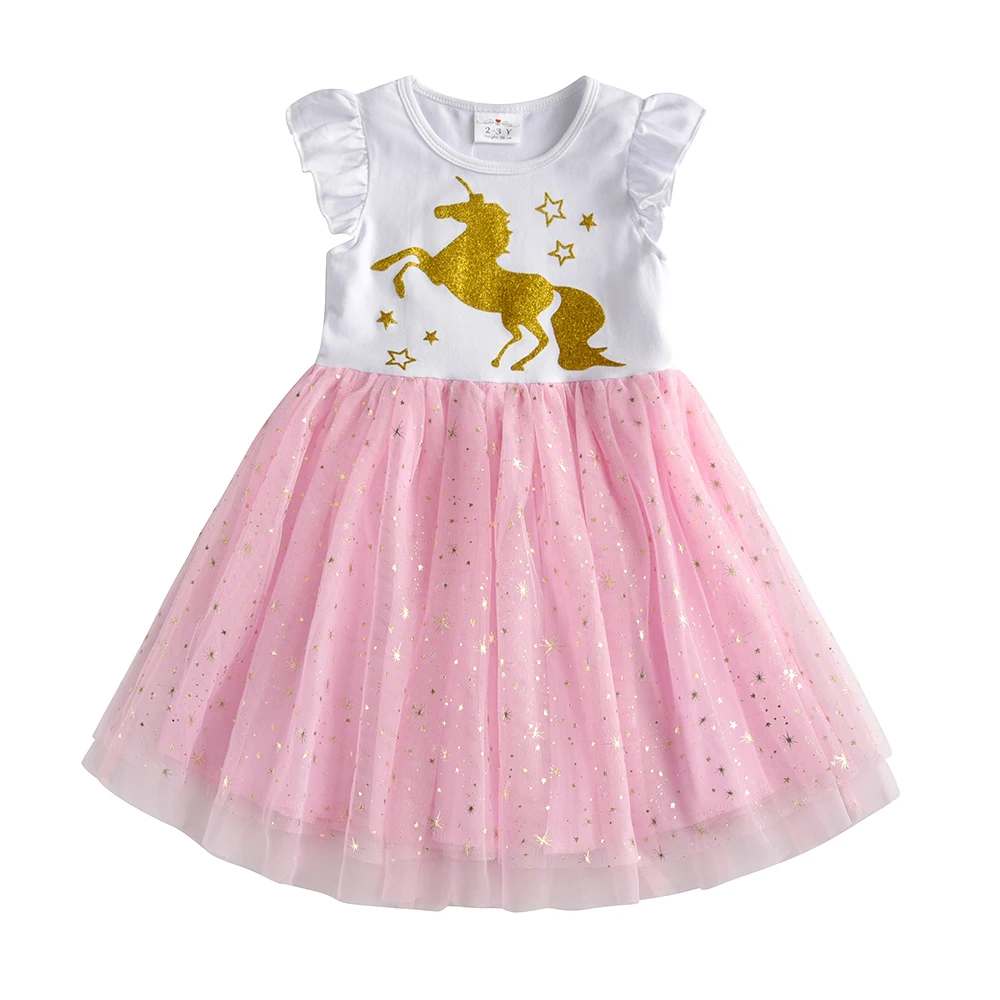 DXTON Girls Clothes 2020 New Summer Princess Dresses Flying Sleeve Kids Dress Unicorn Party Girls Dresses Children Clothing 3-8Y DXTON Girls Clothes 2020 New Summer Princess Dresses Flying Sleeve Kids Dress Unicorn Party Girls Dresses Children Clothing 3-8Y