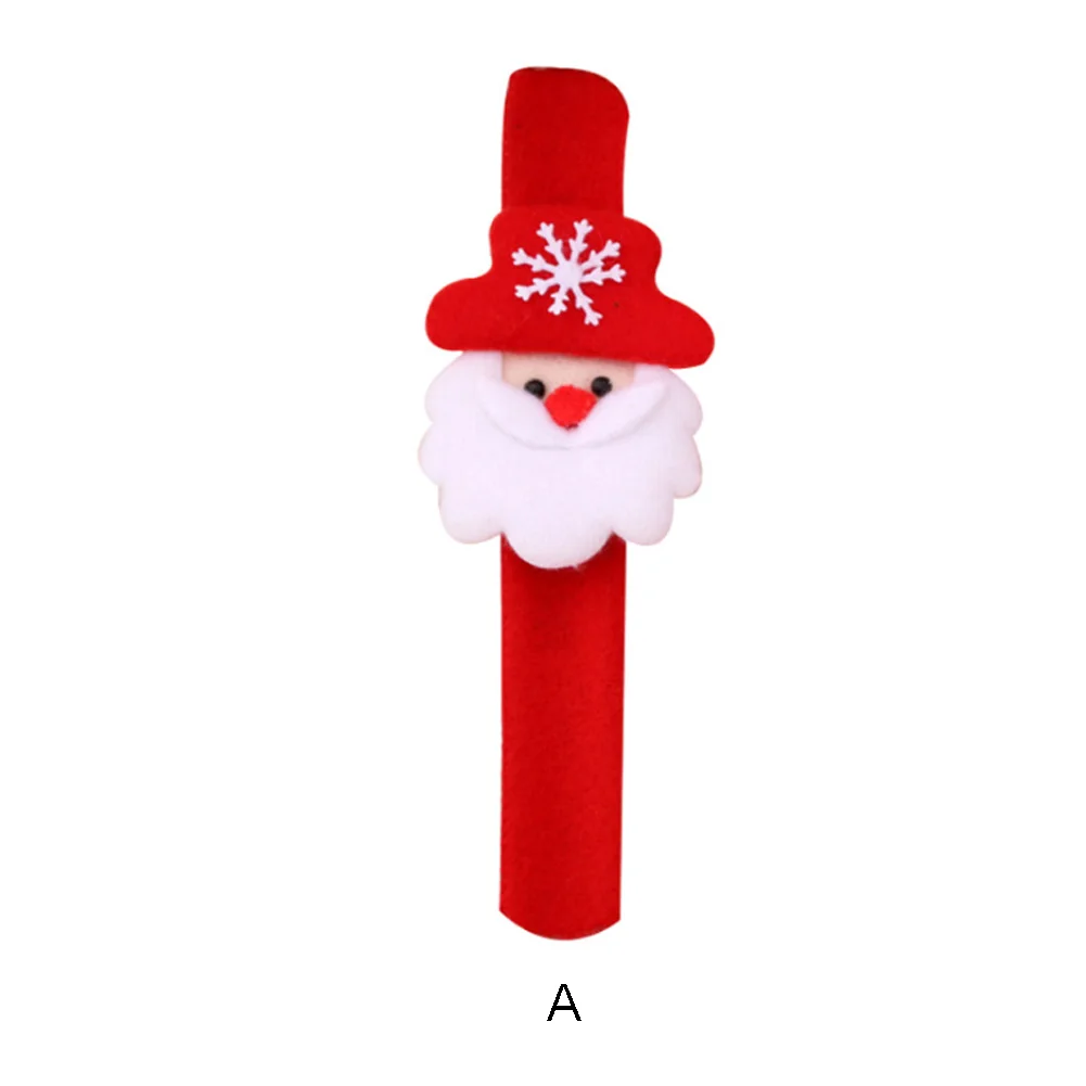 New 1PC Christmas Patting Circle Bracelet Watch Xmas Children Gift Santa Claus Snowman Deer New Year Party Toy Wrist Decoration