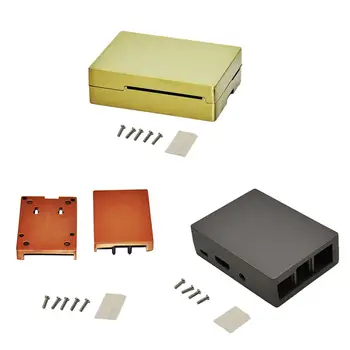 

Aluminum Copper Case Metal Enclosure Cover Shell for Raspberry Pi 3/2 Model B/B+