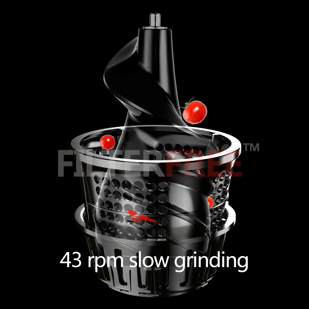 Tanie Wyciskarka do soków na zimno powolny masticate 7 poziom ekstraktor łatwe do czyszczenia filterfree innovat cichy silnik duża średnica MIUI 2019 nowy PRO