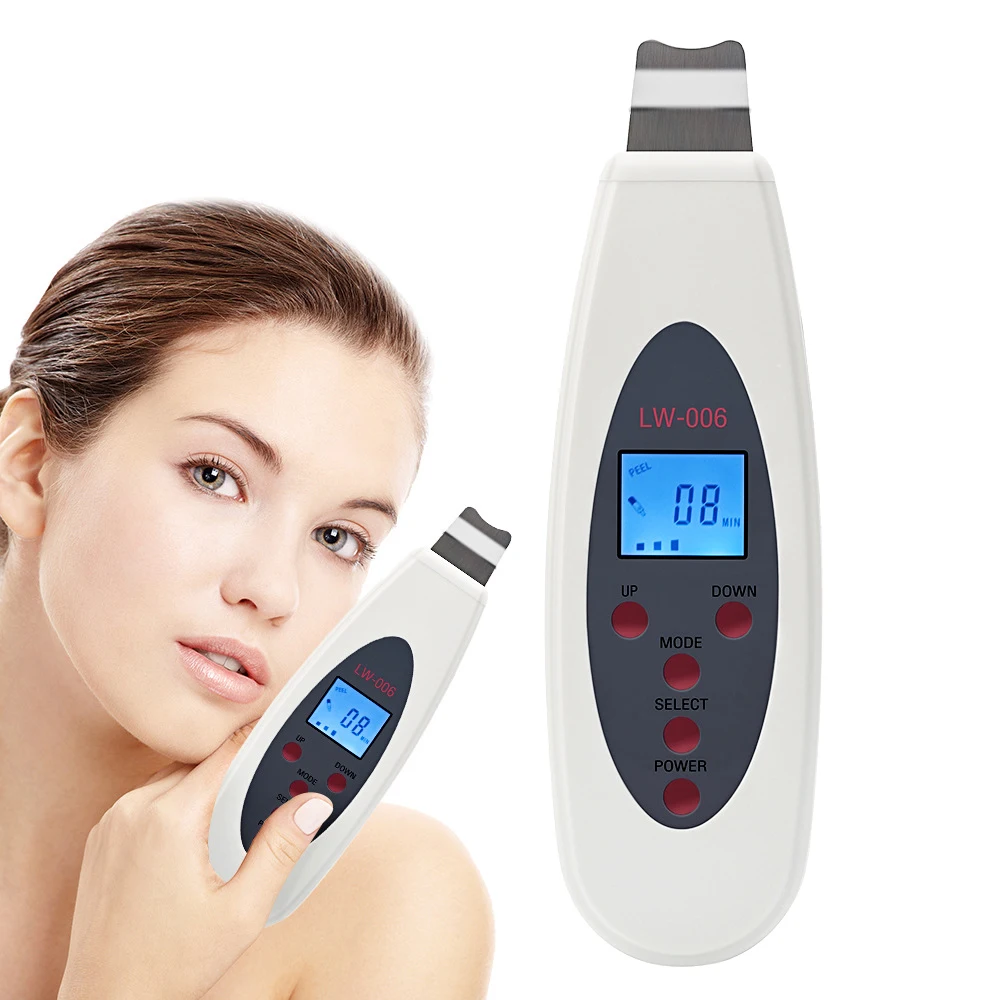 

Skin Scrubber Skin Spatula Blackhead Remover Pore Cleaner Facial Scrubber Spatula Comedones Extractor Led Display