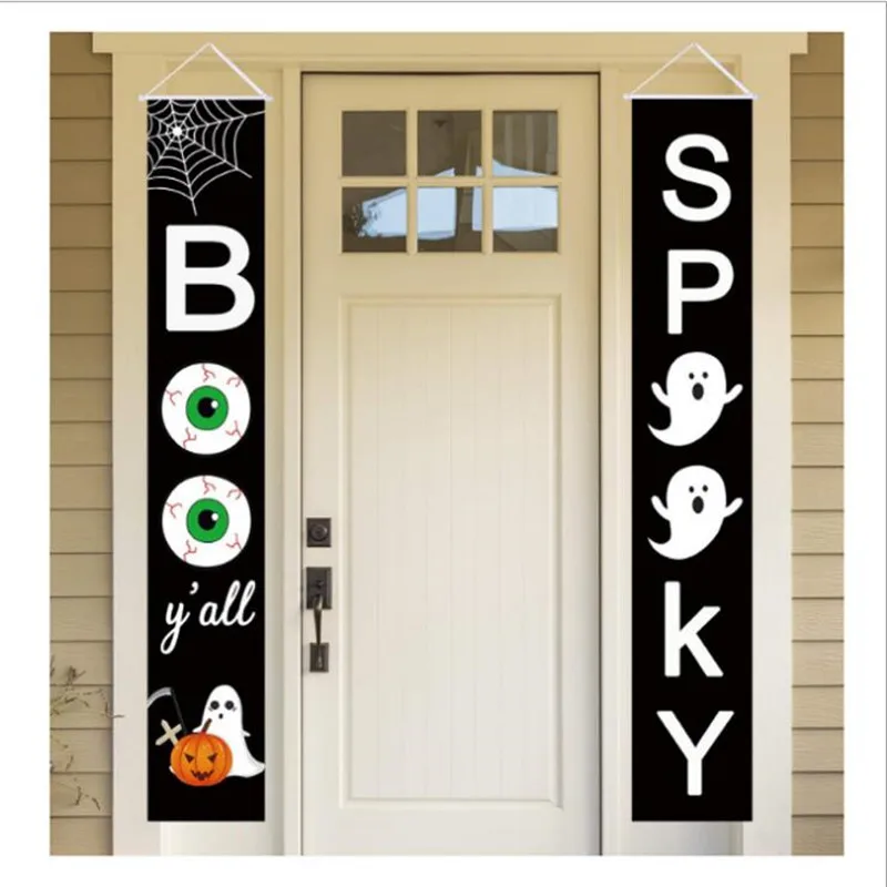 

Halloween Porch Sign Decorative Door Banner Christmas Decorations for Home Hanging Christmas Ornaments Navidad m44741