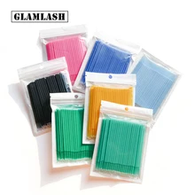 Glamcil 100 pcs/lot Durable jetable micro applicateurs Extension de cils enlever l'écouvillon Micro brosse cils outils d'enlèvement