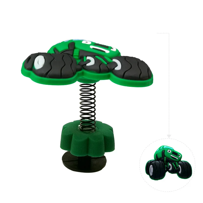 516-04 Free Ship 1pc Monster Truck Racing Spring shoe charms PVC shoe accessories shoe decoration for croc jibz Kids Party X-mas Gift - Цвет: 516-04