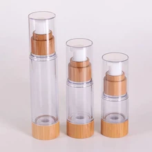 15 мл 30 мл 50 мл бамбуковые косметические безвоздушные бутылочки бутылочка для бамбукового лосьона 50 шт./лот