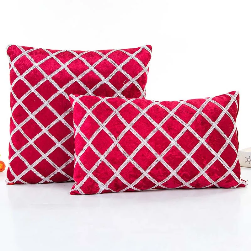 Подушки Чехлы для подушек Coussin чехол для автомобиля декоративная подушка украшение дивана бросок cojines decorativos para диван - Цвет: Красный