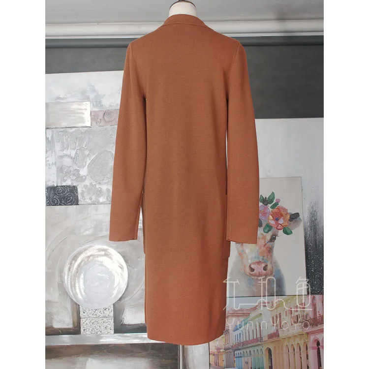 YUNINYOYO Big brand style small lapel double weave100% merino wool women knitting long cardigan, thin coat/windbreaker?2colours YUNINYOYO Big brand style small lapel double weave100% merino wool women knitting long cardigan, thin coat/windbreaker?2colours