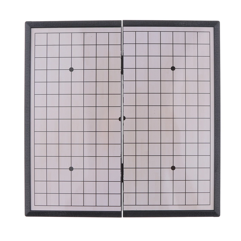 102 Pieces Portable Plastic Professional Chinese WeiQi Magnetic Chessboard Chess Set Board Game Toy 19.5 x 19.5CM